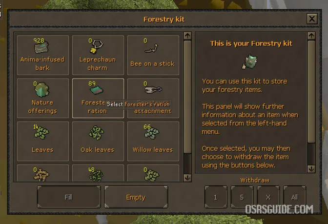 Discovering the Best Locations for Forestry in OSRS