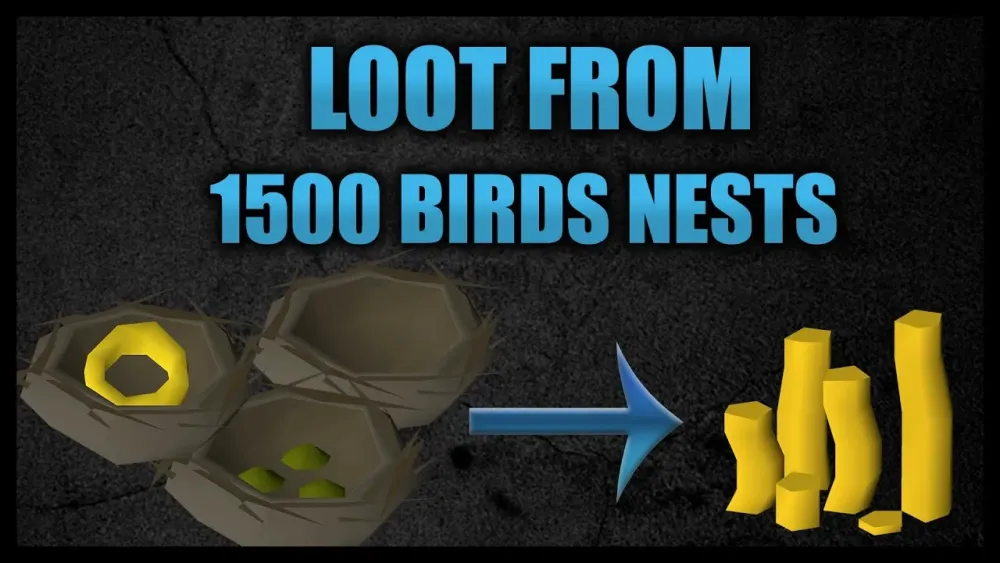 Loot from 1500 birds nests  Loot from 1500 mole parts  OSRS 2020 