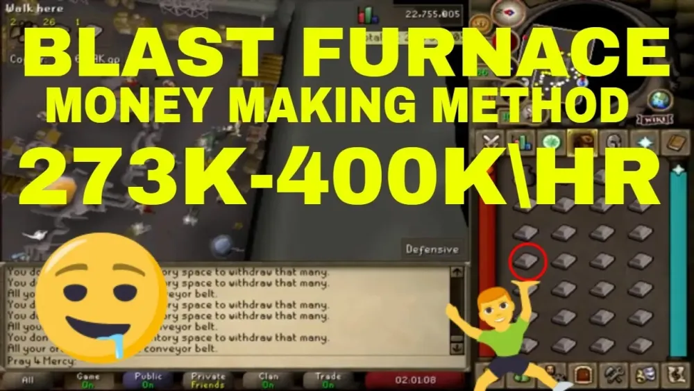 OSRS P2P Money making method Blast furnace 2019  YouTube