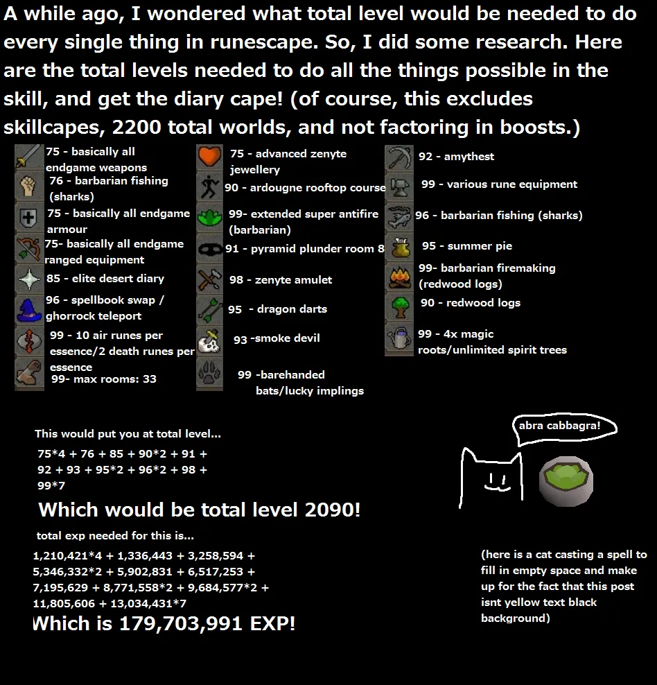 All Quest Skill Requirements in OSRS