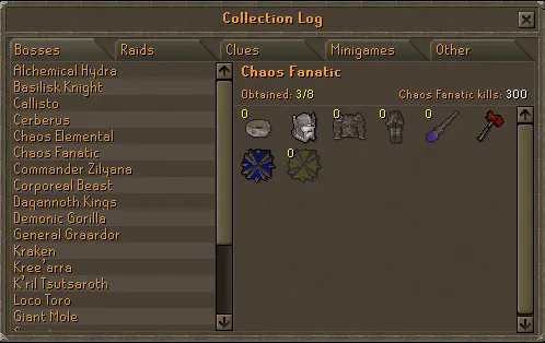 Collection Log  Completion Rewards  Suggestions  RuneWild