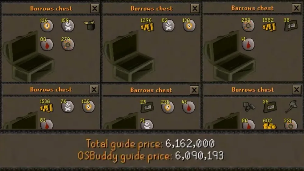 OSRS Loot From 50 Barrows Chests  Road to 1B from Nothing 
