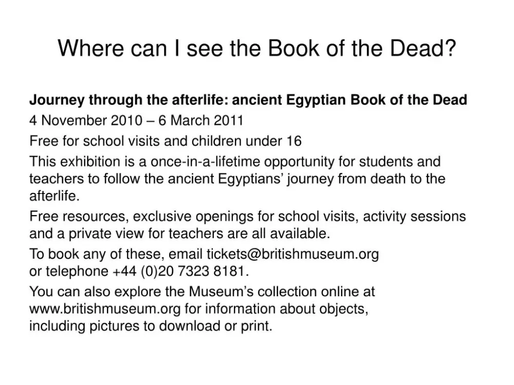 PPT  What is the Book of the Dead PowerPoint Presentation free 