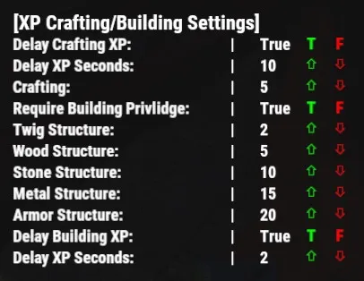XP Settings