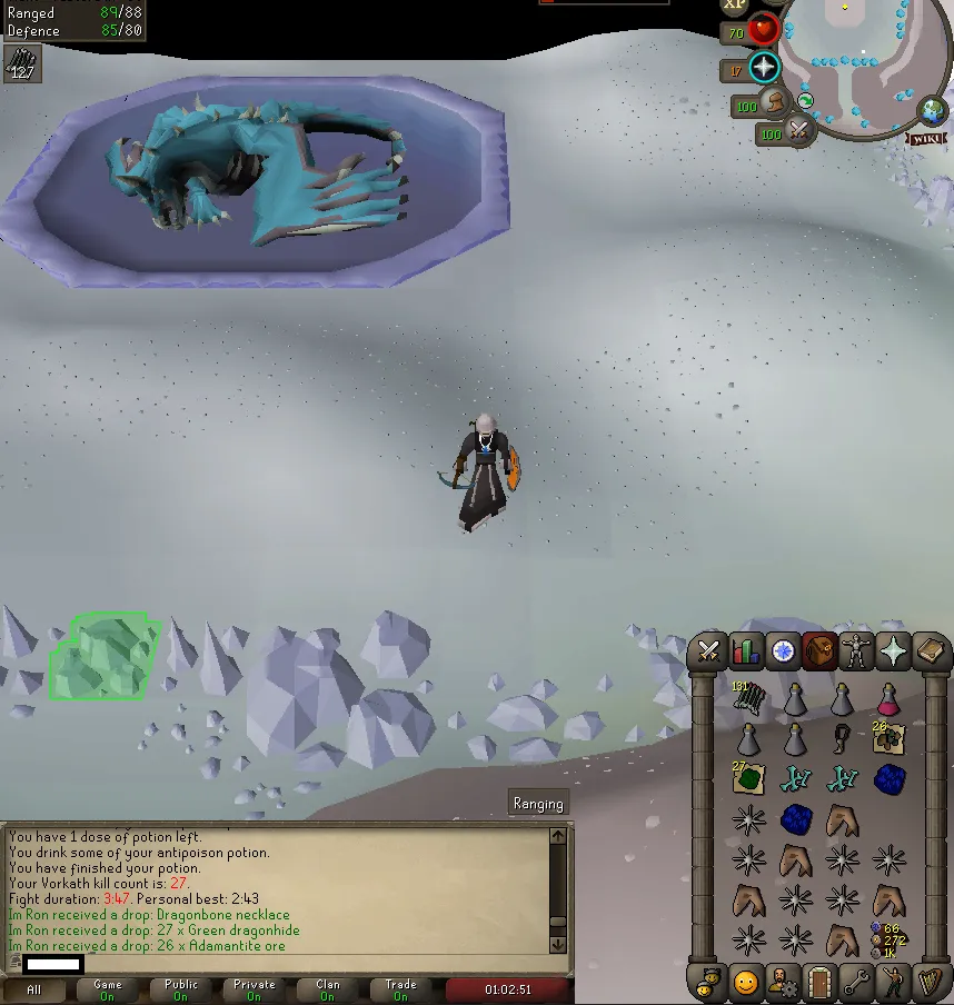 Dragonbone necklace at 27 kc   r2007scape