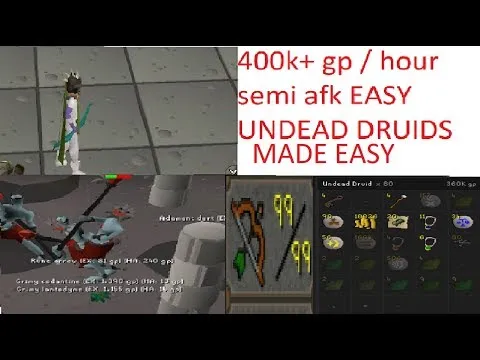 UNDEAD CHAOS DRUIDS GUIDE 400K GPHOUR  osrs old school runescape 