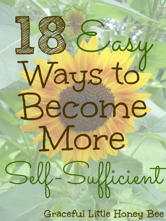 18 Easy Ways to Become More SelfSufficient  Graceful Little Honey Bee
