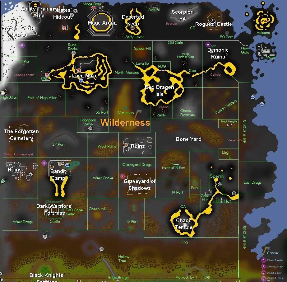 Wilderness Map  WildernessPVP