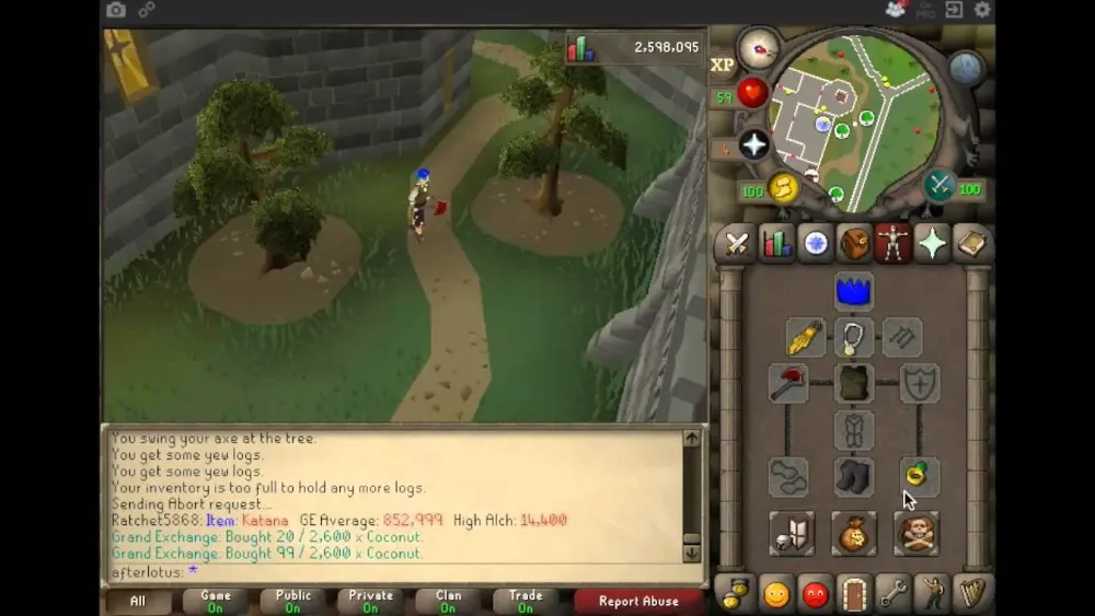 1 Hour Woodcutting Yews  OSRS 2007scape 85khr  YouTube