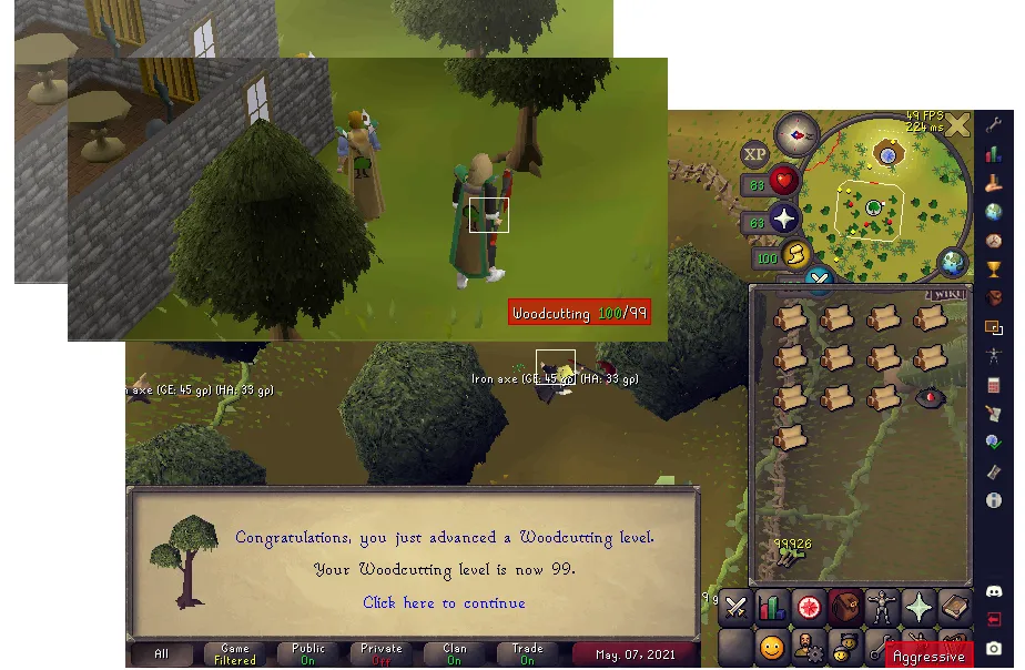 OSRS Woodcutting Guides 15t 2 tick Teaks wc Mahogany Trees wc 