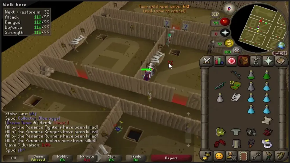OSRS Barbarian Assault World Record 1036 Solo Healer Main POV 