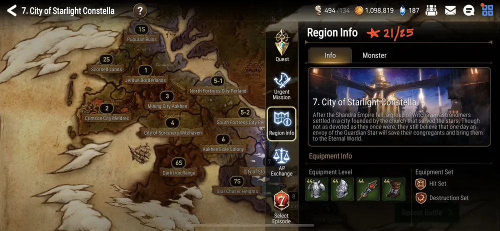 Way to make tracking stars easier for each area