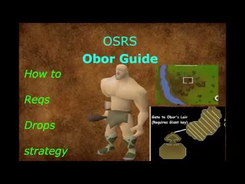 Osrs Pvm Guides  1 Obor the ftp boss  what to bring reqs and the 