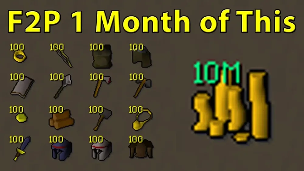 F2P 10M in 1 Month  600k an Hour  High Alch Selling  Free to Play 