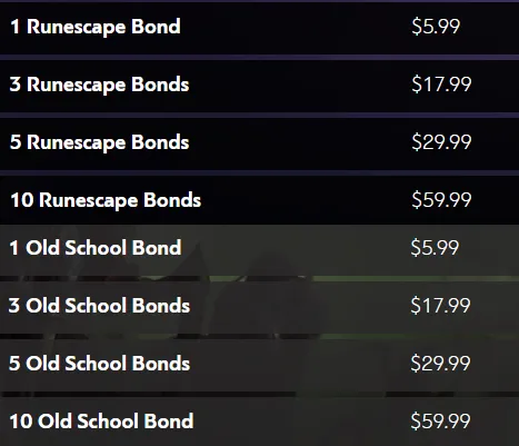 Runescape Bond vs OSRS Bond  rrunescape