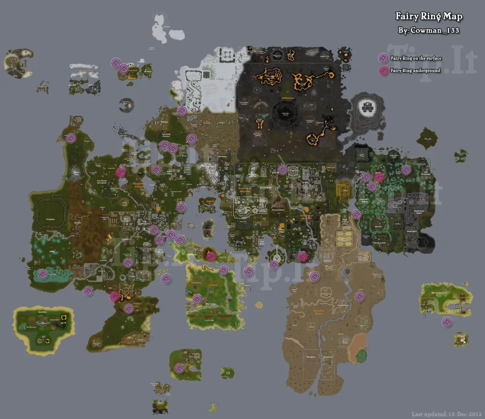 Has anyone found an interactive fairy ring map for Osrs similar to this 