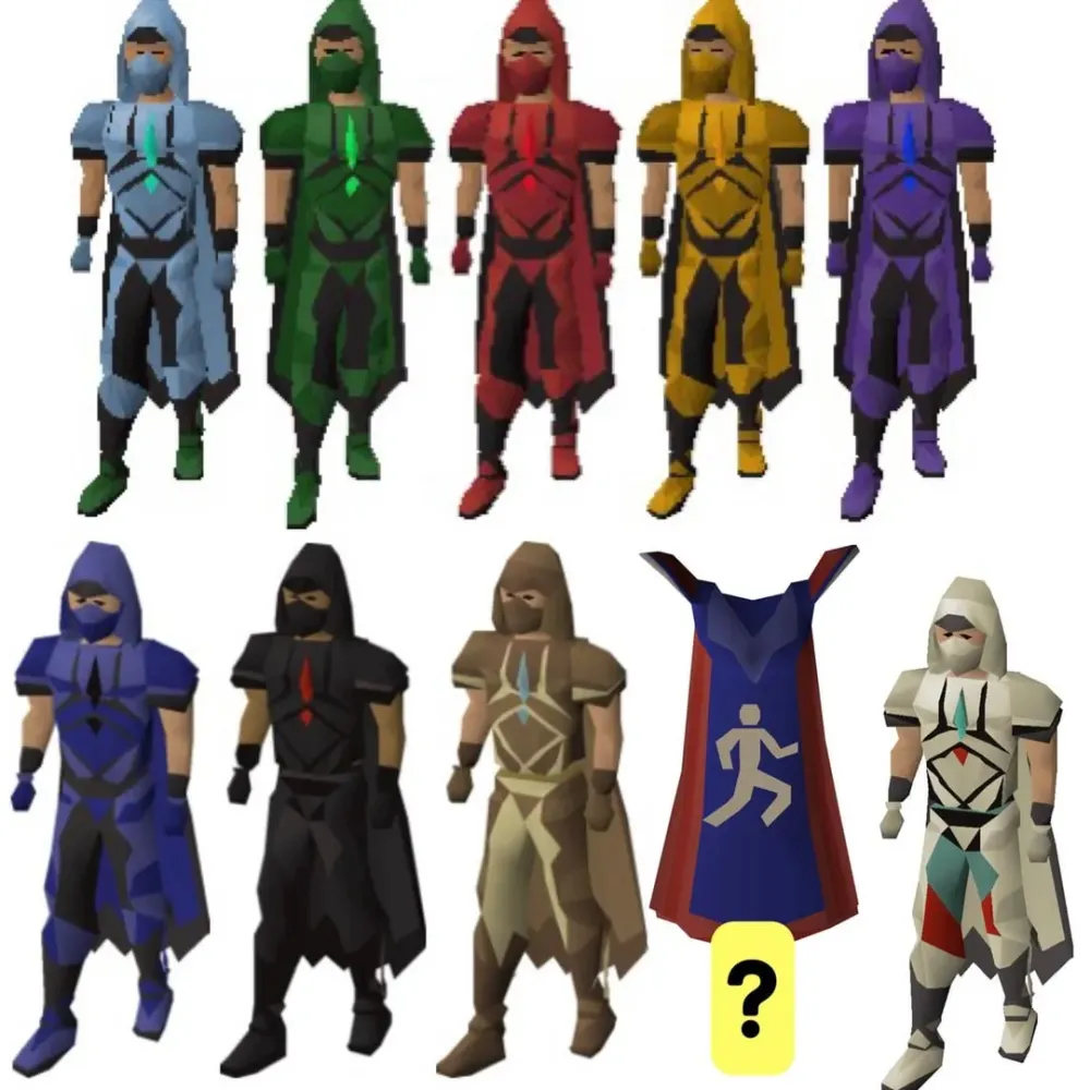 Which color combination of skill cape  full graceful outfit do you 