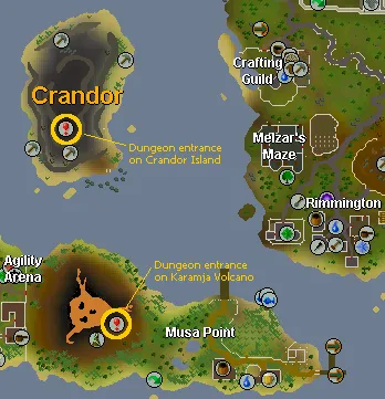 Crandor and Karamja Dungeon  The RuneScape Wiki