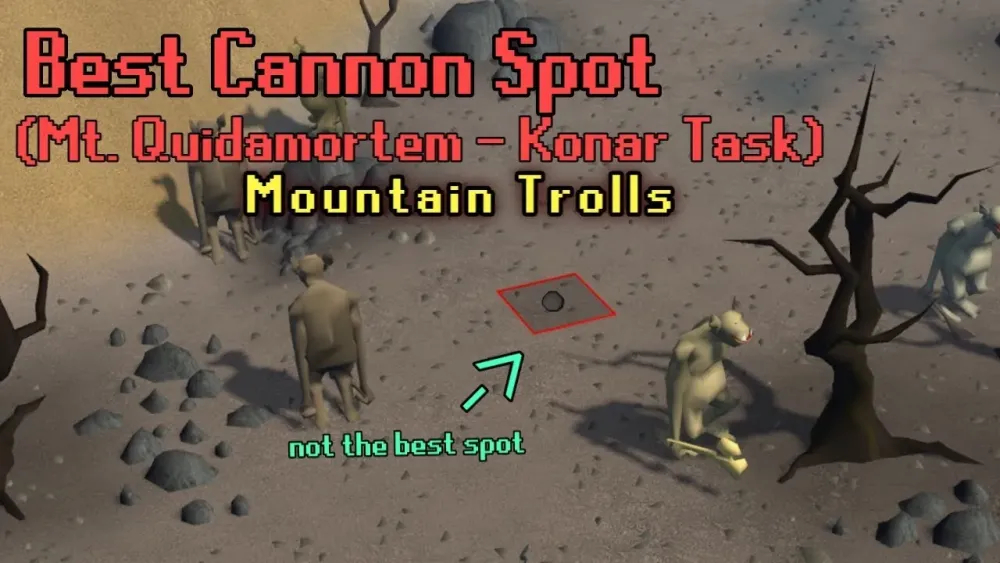 OSRS Cannon Spot  Mountain Trolls On Konar Task MT Quidamortem  YouTube