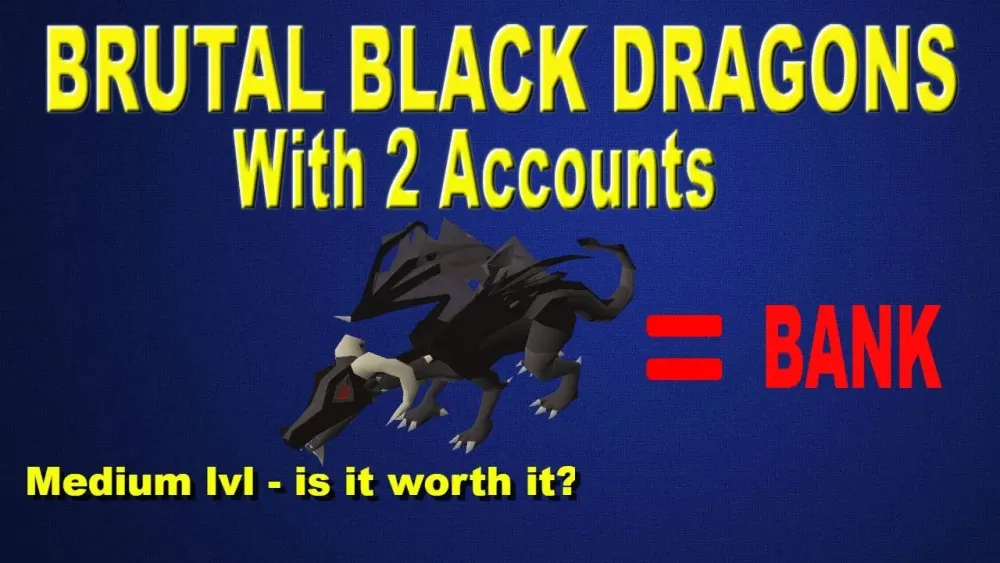 OSRS  Brutal Black Dragons 500K an hour with two accounts Money 