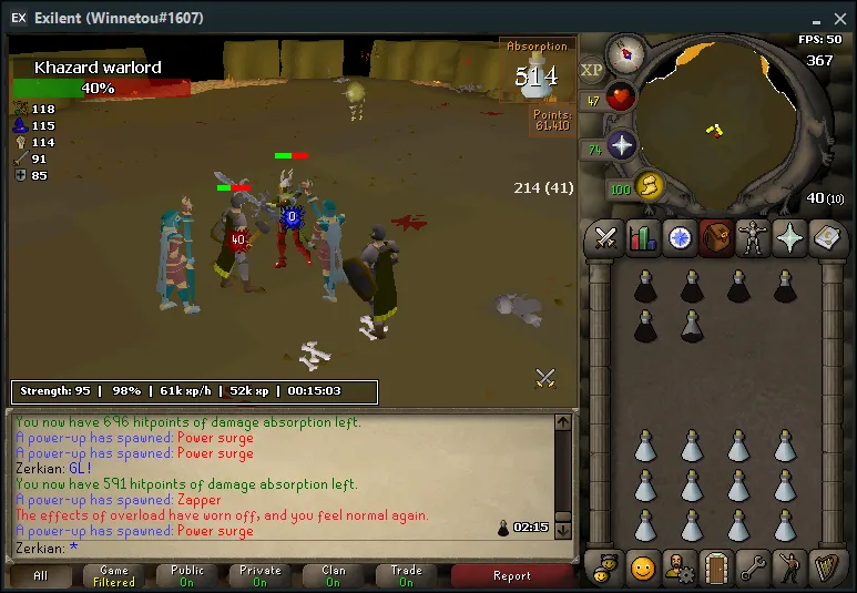 NMZ training  Exilent