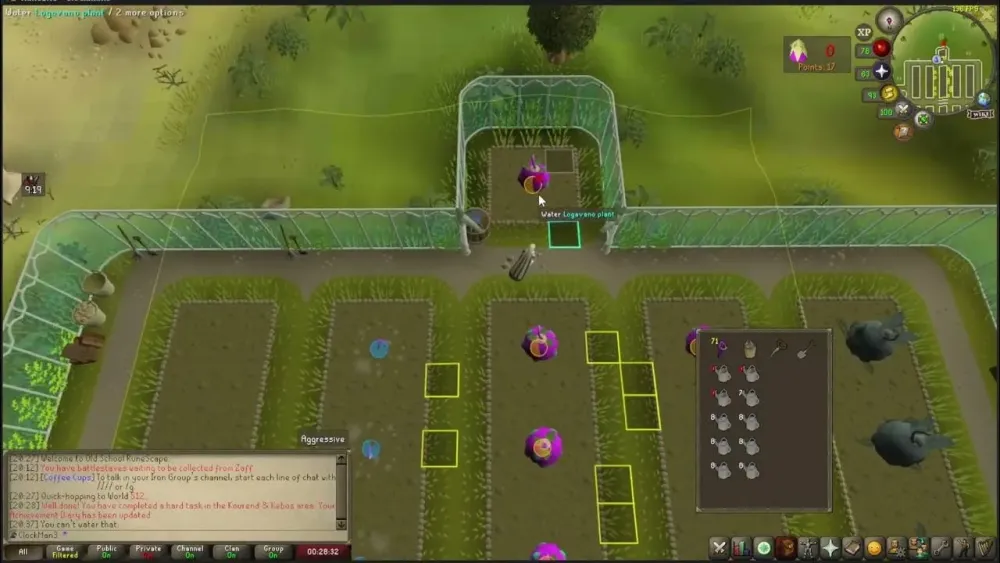 OSRS Tithe Farm 25x4 Method  Maximum Points and Xp Per Hour  YouTube