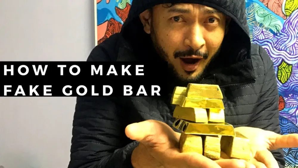 HOW TO MAKE FAKE GOLD BAR goldbar  YouTube