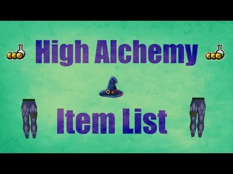 High Alchemy Item List November OldSchool Runescape 2007 OSRS  YouTube