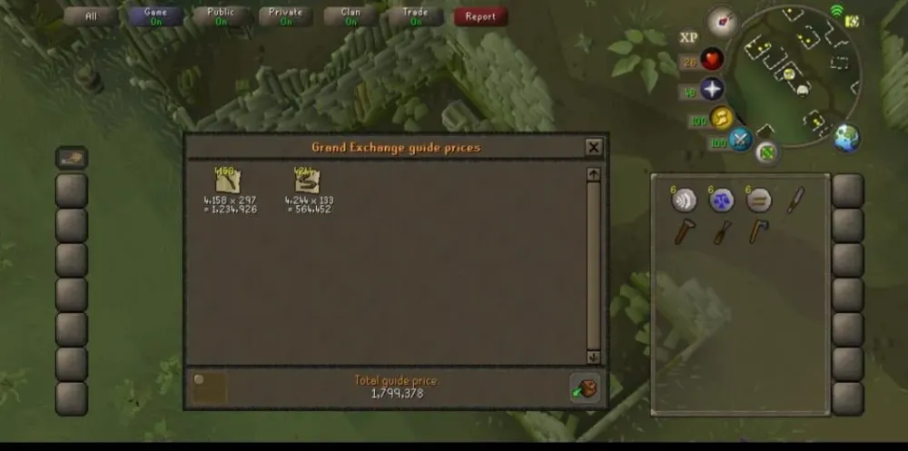 My Ironman bank layout Gear tab needs work but need to get the items 