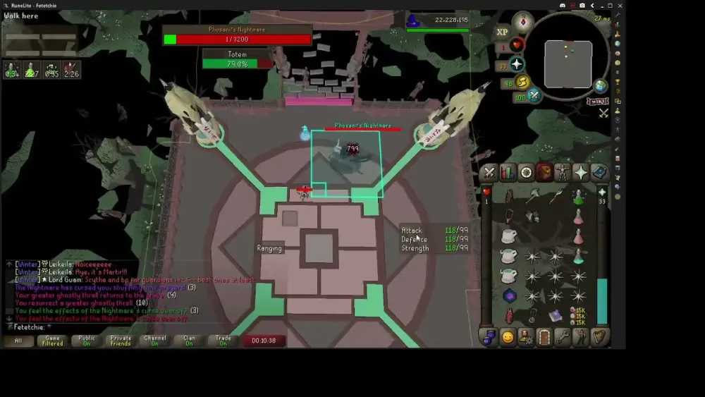 OSRS Custom Phosanis Nightmare 1HP Dharok only Challenge  YouTube
