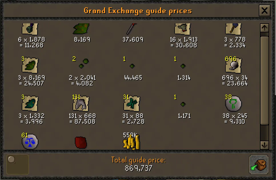 Loot from 1 hour of cannoning ice trolls  r2007scape