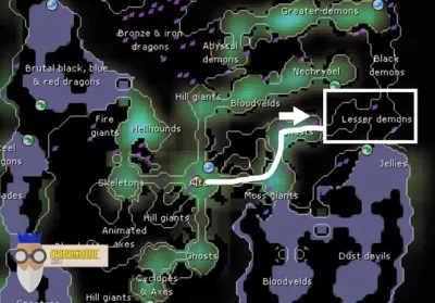 How to Find Safe Spots for Greater Demons in the Catacombs in OSRS