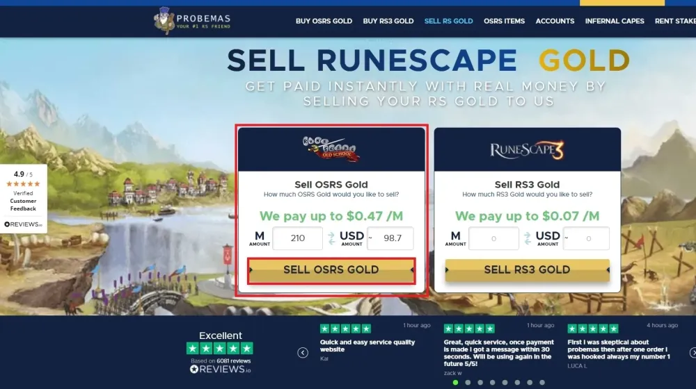 Best Place To Sell OSRS Gold Guide To Selling RS Gold  Probemas