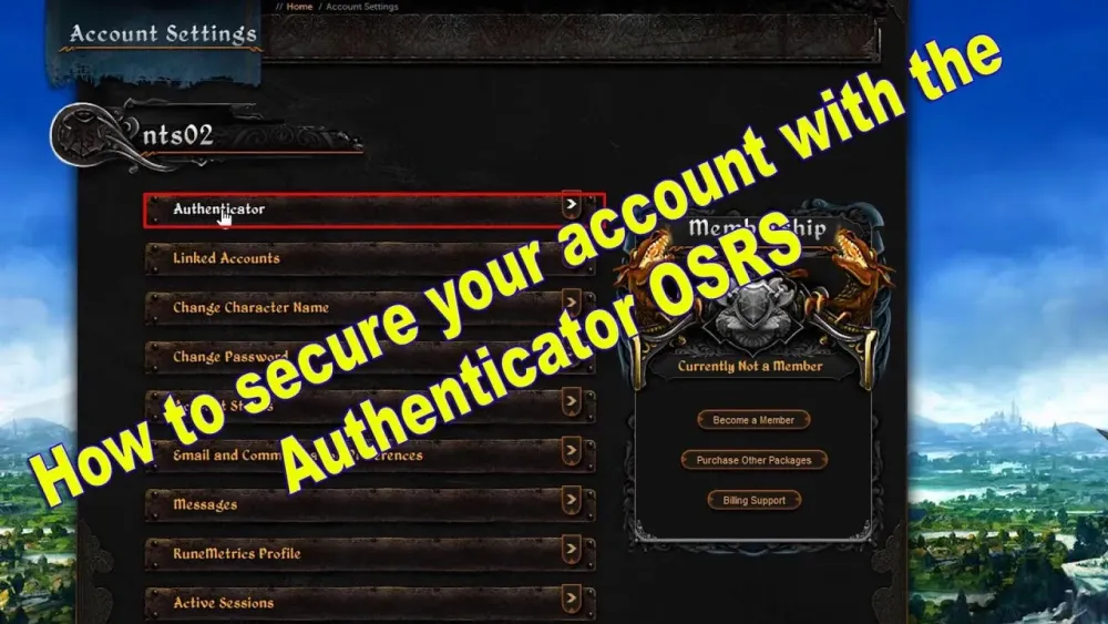 How to secure your account with the Authenticator OSRS Very Useful Tip 