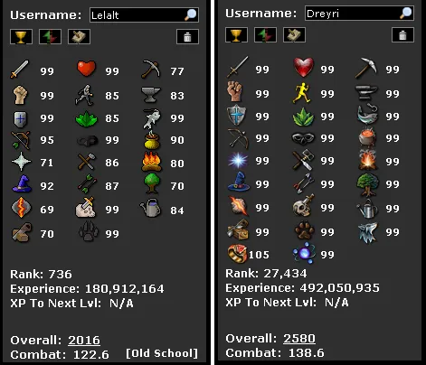 Rank 1 OSRS and RS3 Ironman comparison  2007scape