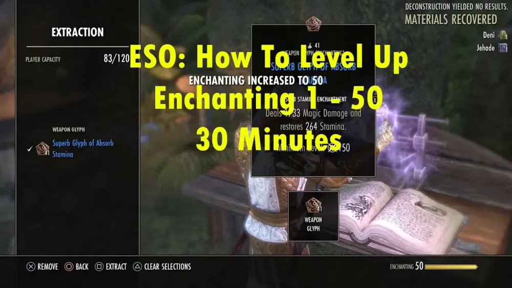 ESO How To Level Up Your Enchanting Skill 1  50 In 30 Minutes  YouTube