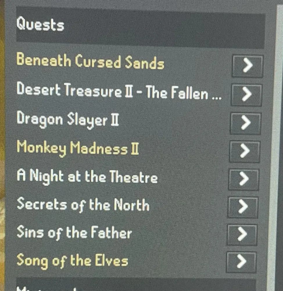 Easiest Hardest Quests  rosrs