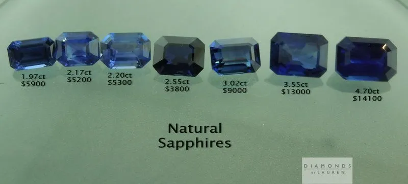 Blue Sapphire  Emerald Cut Sapphire  Sapphire Ring