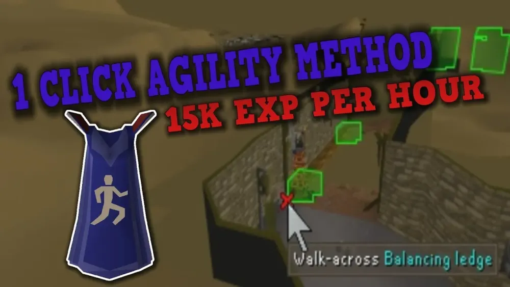 Oldschool RuneScape 1 Click Agility Method  SEMI AFK 15K EXP PER 