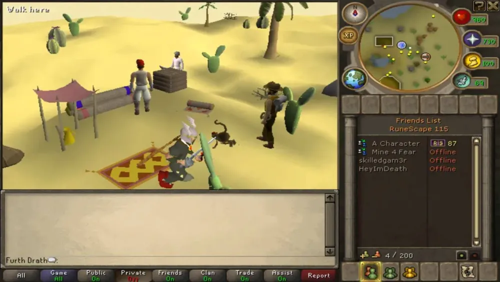 Runescape  06 degrees 00 minutes south 21 degrees 48 minutes east 