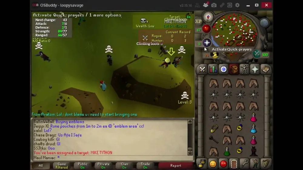 OSRS Low Level Obby Maul Pure Pking High Risk Fights Bank Loots 