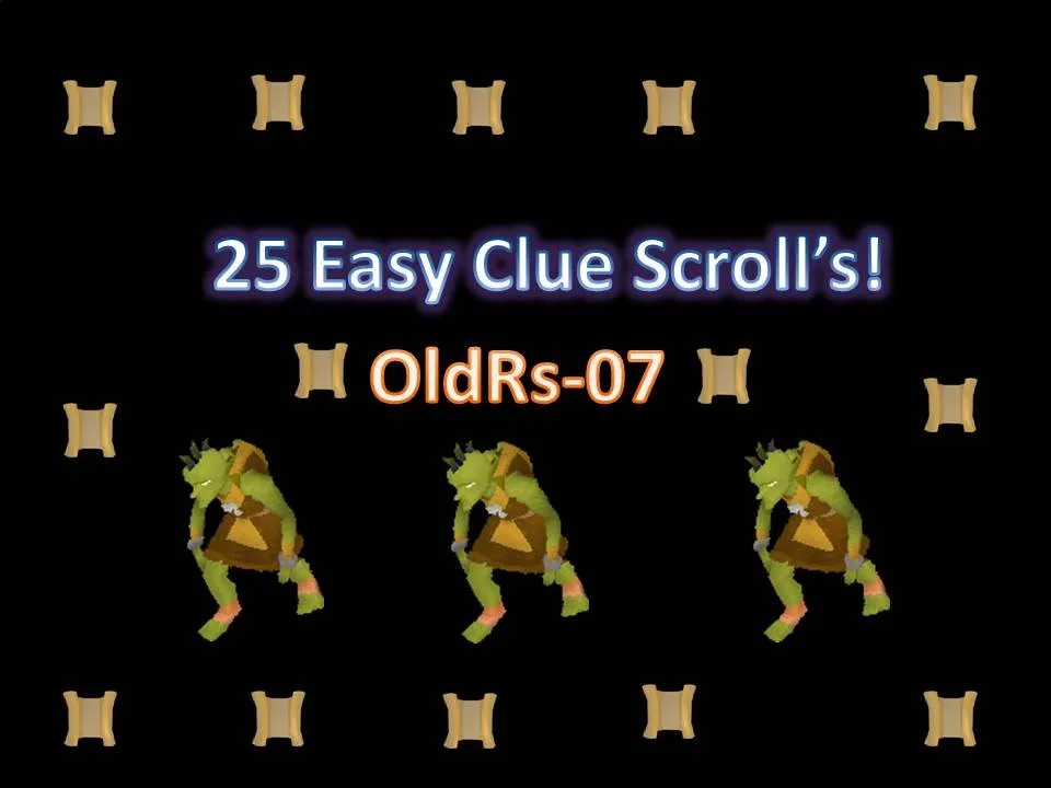 OldSchool RuneScape 2007 25 easy clue scroll rewards  YouTube