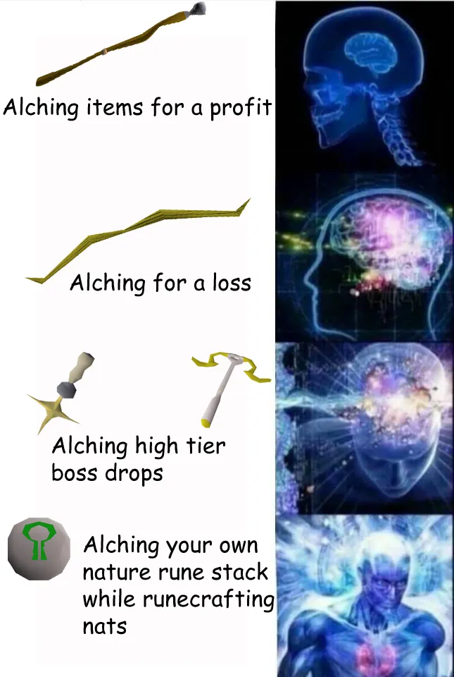 Why do people try to make a profit while alching  r2007scape