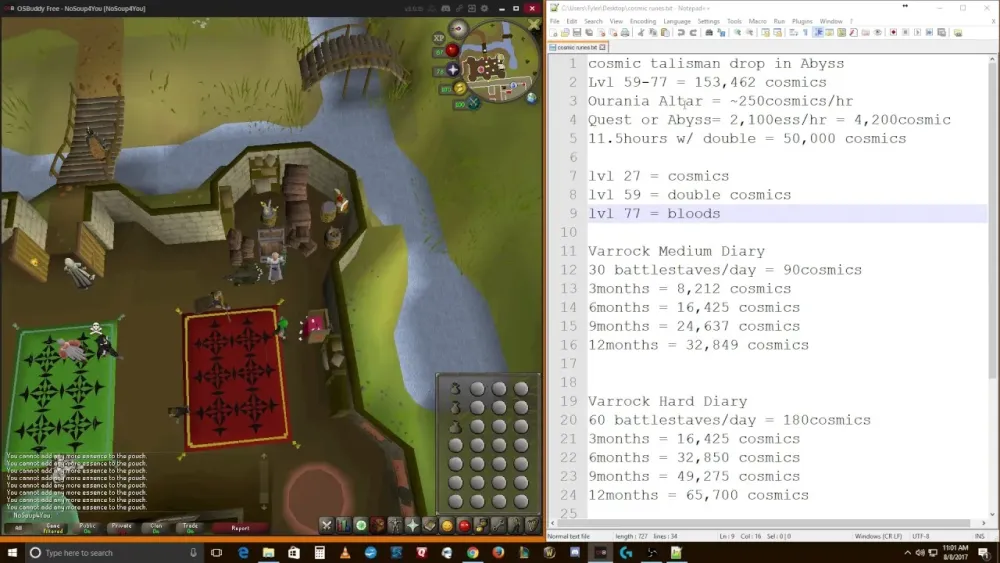 How to Craft Multiple Cosmic Runes in OSRS: A Complete Guide