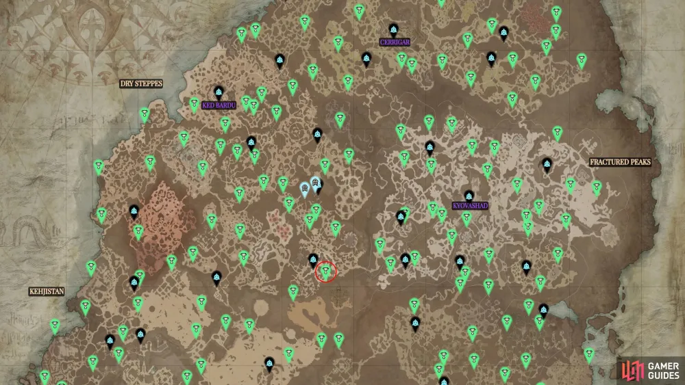 Dry Steppes Altar of Lilith Locations in Diablo 4  Region  Altar of 