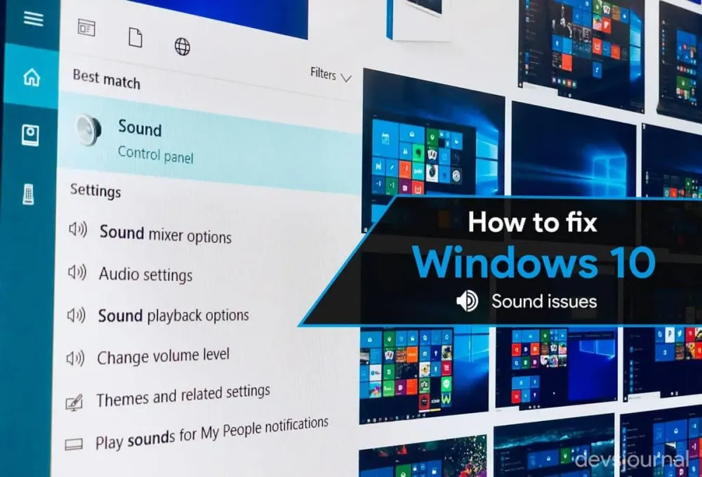How to Fix Audio issues Sound not working in Windows 10  DevsJournal