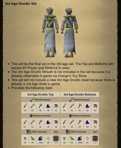 OSRS 3rd Age Druidic Gear: A Deep Dive into Rarity, Stats, and Value