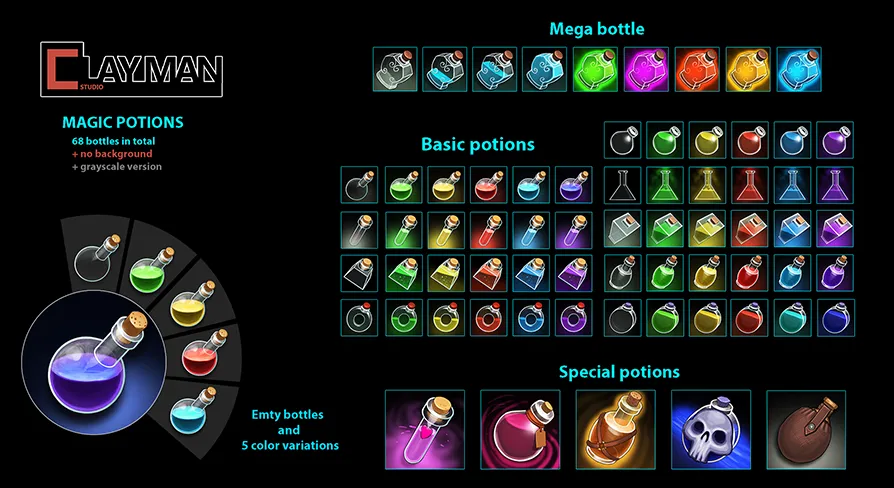 Magic Potions in 2D Assets  UE Marketplace