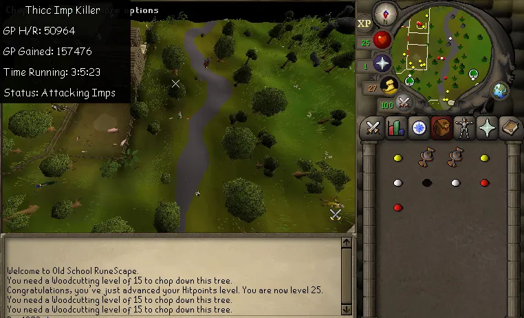 Thicc Imp Killer  Combat  Slayer  OSBot  2007 OSRS Botting