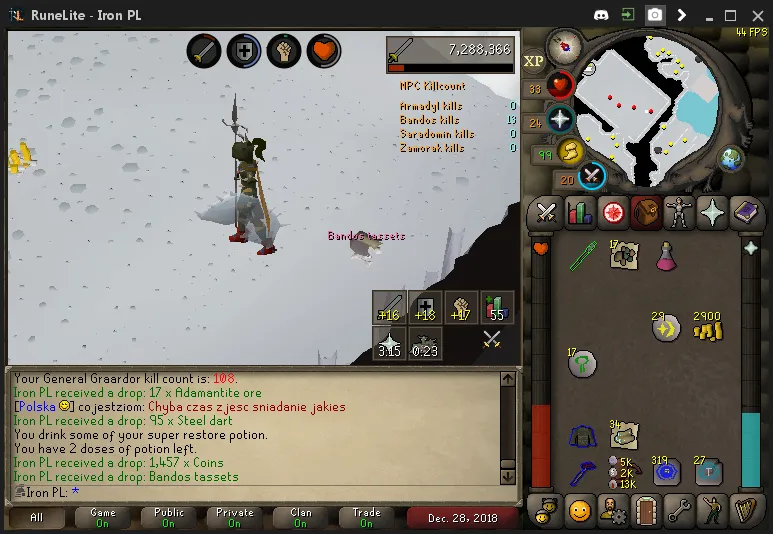 Bandos Tassets from minion  rironscape